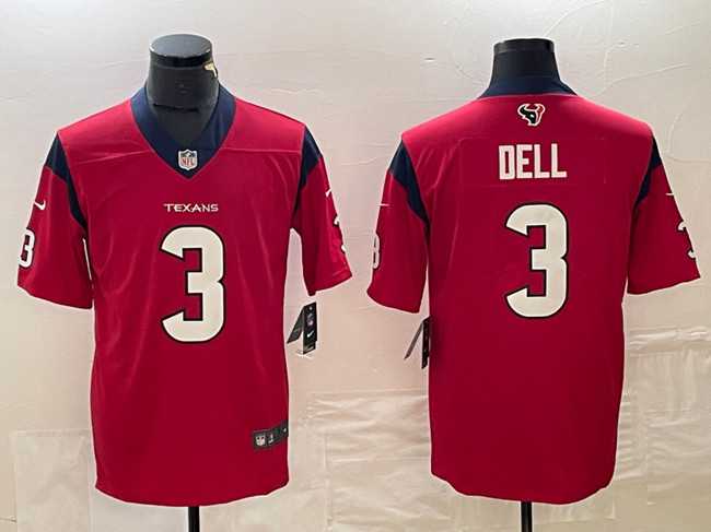 Mens Houston Texans #3 Tank Dell Red Vapor Untouchable Football Stitched Jersey->houston texans->NFL Jersey